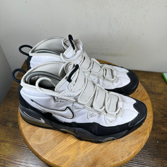 Nike Air Max Tempo Men's White Black Basketball Shoes Size 11 311090-100